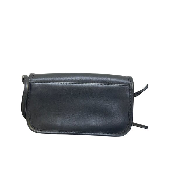 Classic Coach Mini Leather Crossbody Bag In Black With Gold Hardware - Picture 2 of 9